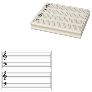 Carimbo De Borracha Papel manuscrito de música instantânea do Funciona