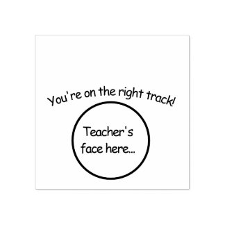 Carimbo de borracha para motivação estudantil.