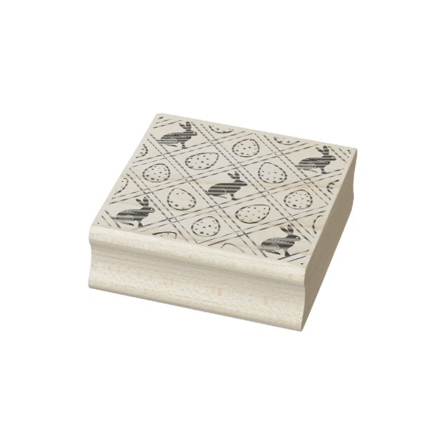 Carimbo De Borracha Páscoa Xadrez castanha (Carimbo)