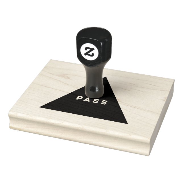 Carimbo De Borracha PASS Custom Text Emerald Green Ink Grip (Carimbo)