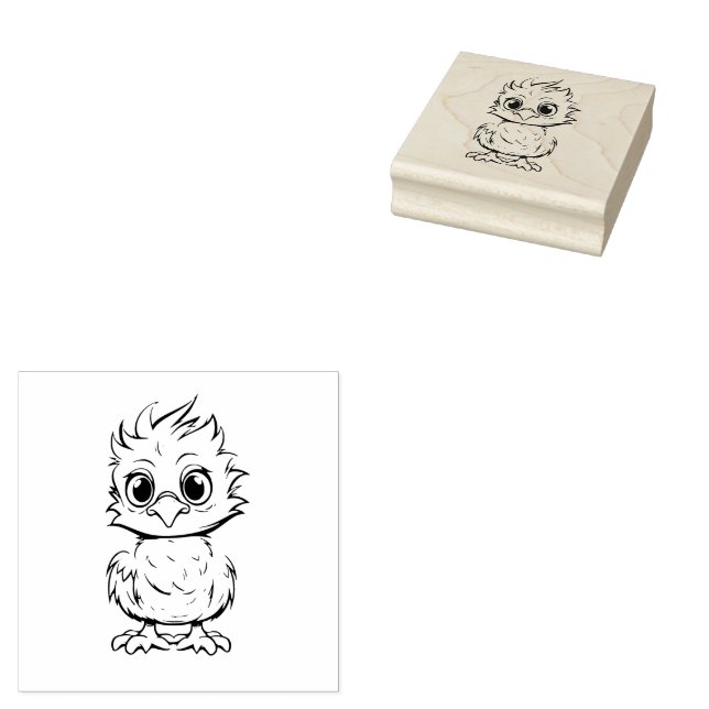 Carimbo De Borracha Pássaro (Carimbado)