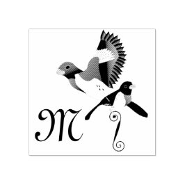 Carimbo De Borracha Pássaro Cardinal Grosbeak, de rosa Breast