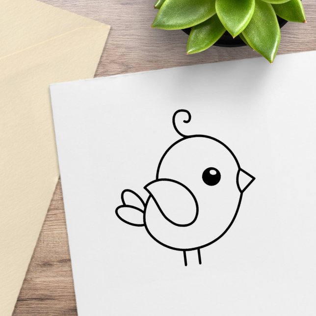 Carimbo De Borracha Pássaro de Cartoon Pequeno (Criador carregado)