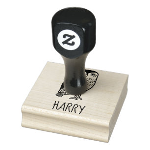 Carimbo De Borracha Pássaro de Coruja Bonito Desenhou TI PERSONALIZAD