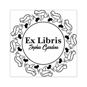 Carimbo De Borracha Pássaros do Amor