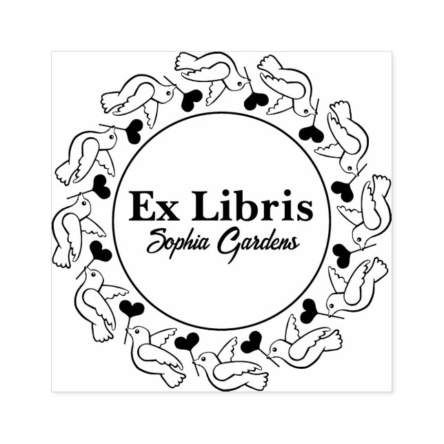 Carimbo De Borracha Pássaros do Amor (Impressão)