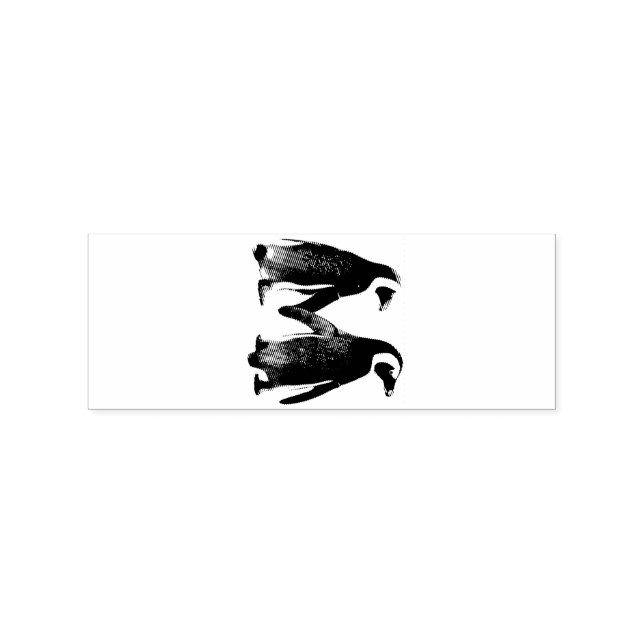 Carimbo De Borracha Pássaros do Amor Casal Pinguim Thunder_Cove (Impressão)