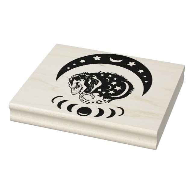 Carimbo De Borracha Pastel Watercolor Moon Possum (Carimbo)