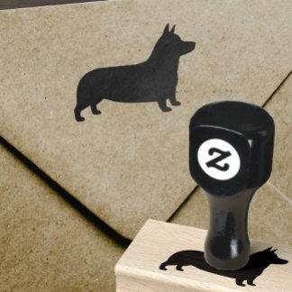 Carimbo De Borracha Pembroke Welsh Corgi Dog Breed Silhouette