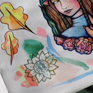 Carimbo De Borracha Pentagrama Verde 