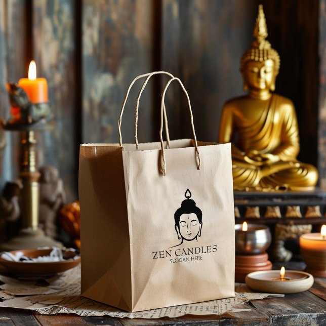 Carimbo De Borracha Pequena empresa de Zen moderna, grande personaliza (Criador carregado)