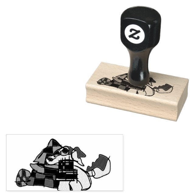 Carimbo De Borracha Pequeno Puppy para o inverno (Carimbado)