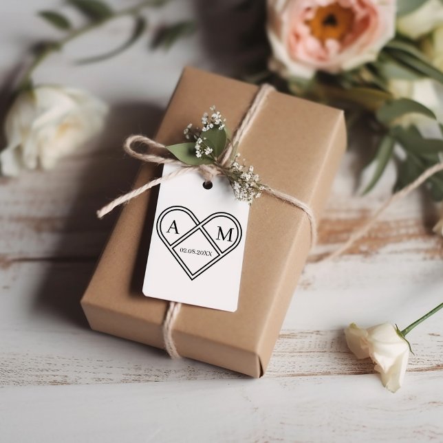 Carimbo De Borracha Personalisierbar Monogramm Herz (Criador carregado)