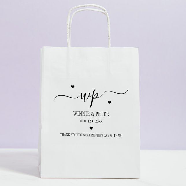 Carimbo De Borracha Personalização de Casamento do Monograma Moderno (Criador carregado)