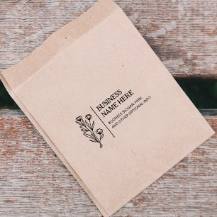 Carimbo De Borracha Personalização de Negócios do Flor Selvagem Elegan