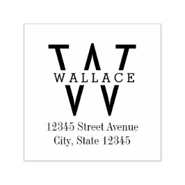 Carimbo de Borracha Personalizada Inicial na moda