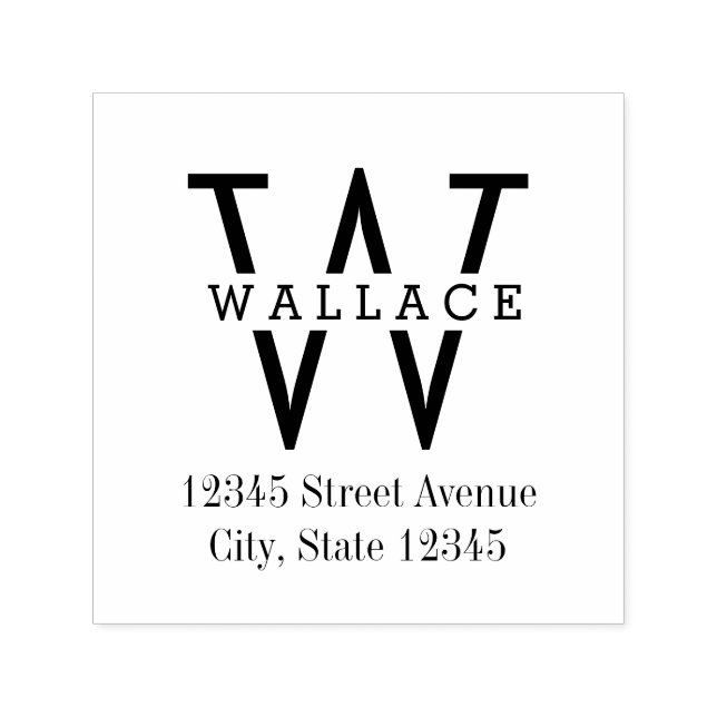 Carimbo de Borracha Personalizada Inicial na moda (Design)