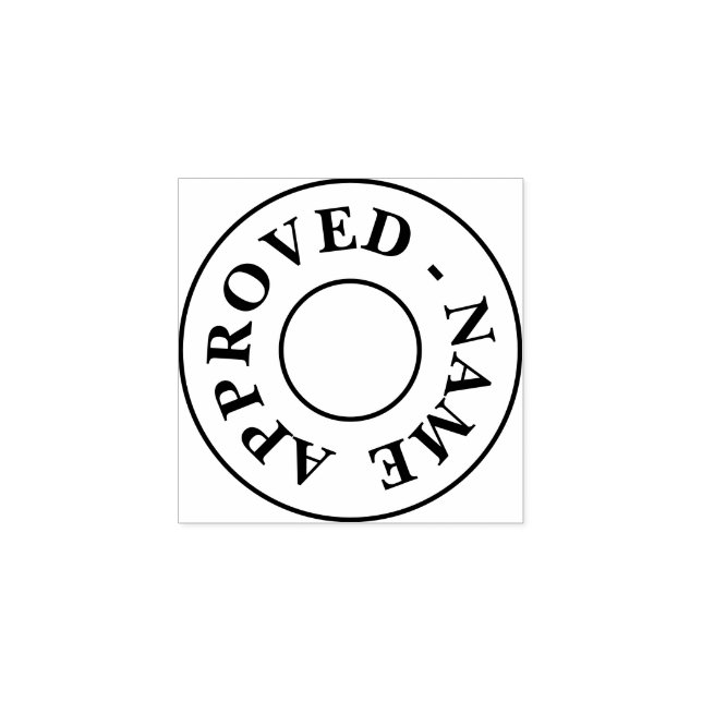 Carimbo De Borracha Personalizado Aprovado por (Impressão)