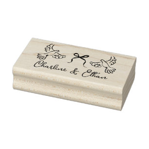 Carimbo de Borracha Personalizado com Doves