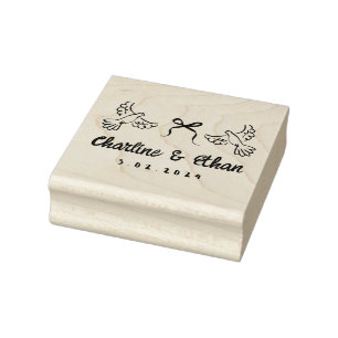 Carimbo de Borracha Personalizado com Doves