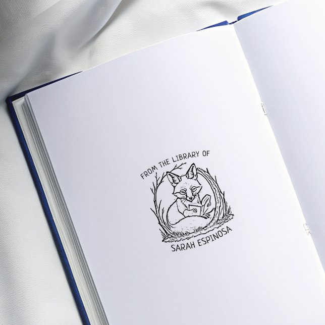 Carimbo De Borracha Personalizado Da Biblioteca Da Fox (Criador carregado)