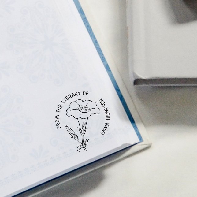 Carimbo De Borracha Personalizado Da Biblioteca De, Livro De Lily Botâ (Criador carregado)