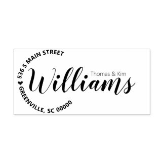 Carimbo de Borracha Personalizado de Endereço Circ