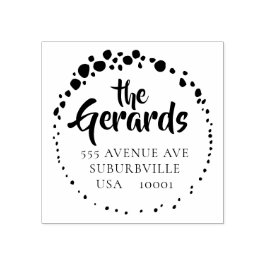 Carimbo de Borracha Personalizado de Endereço da F