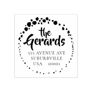 Carimbo de Borracha Personalizado de Endereço da F