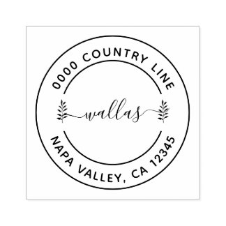 Carimbo de Borracha Personalizado de Endereço de D