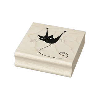 Carimbo de Borracha Personalizado Gato Preto Scrap