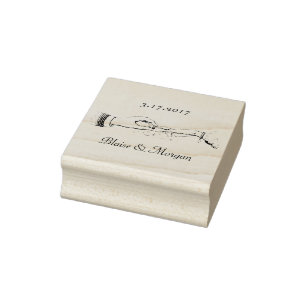 Carimbo de borracha personalizado noiva do vintage