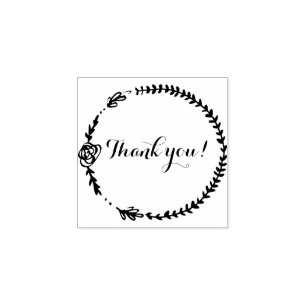 Carimbo De Borracha Personalizado "Obrigado!" Selo