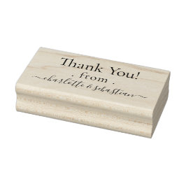 Carimbo De Borracha Personalizado Obrigado Texto de Rolagem Elegante