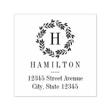 Carimbo de borracha personalizado por monograma