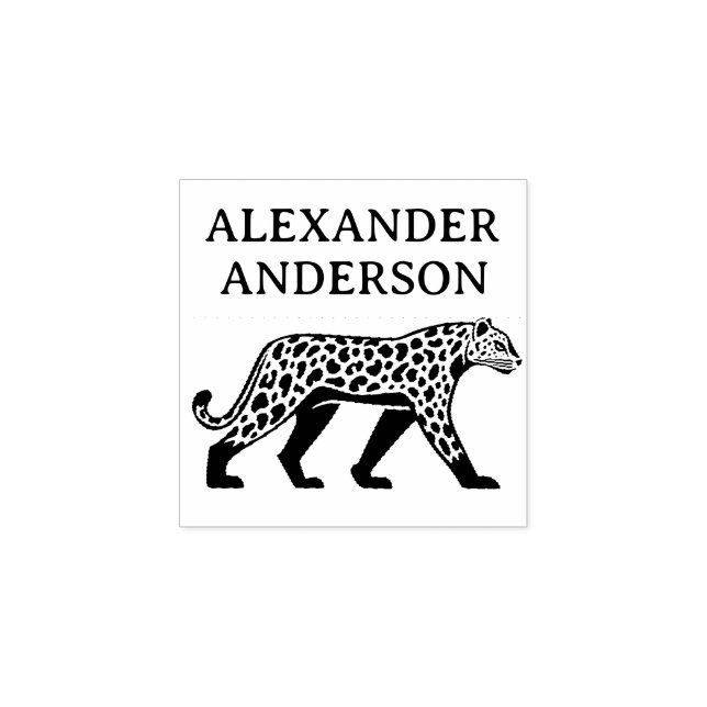 Carimbo De Borracha Personalizar Leopardo (Impressão)