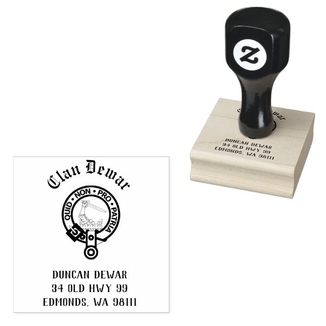 Carimbo de borracha personalizável do Crachá Clan  (Carimbado)
