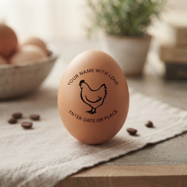 Carimbo De Borracha Personalized Egg Stamp – Custom Chicken Egg Stamp  (Criador carregado)