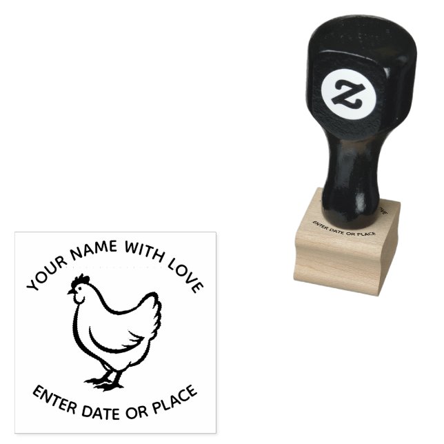 Carimbo De Borracha Personalized Egg Stamp – Custom Chicken Egg Stamp  (Carimbado)