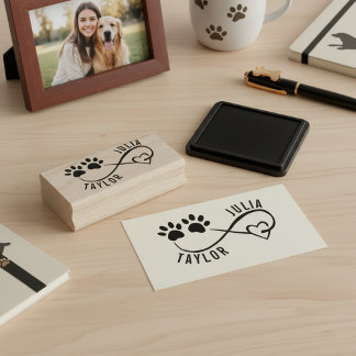 Carimbo De Borracha Personalized Pet Lover Signature Stamp