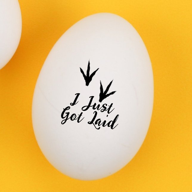 Carimbo De Borracha Pés de galinha "eu acabei de transar" Ovo (Criador carregado)