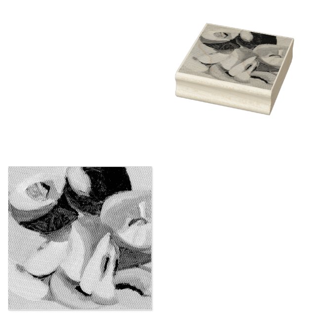 Carimbo De Borracha Pêssegos (Carimbado)