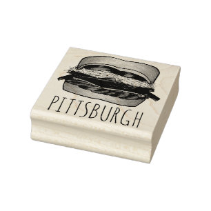 Carimbo De Borracha PGH Pittsburgh Pensilvânia Sandwich Foodie PA