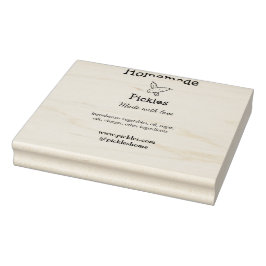 Carimbo De Borracha Picles feitos em casa com amor adicionar texto sit