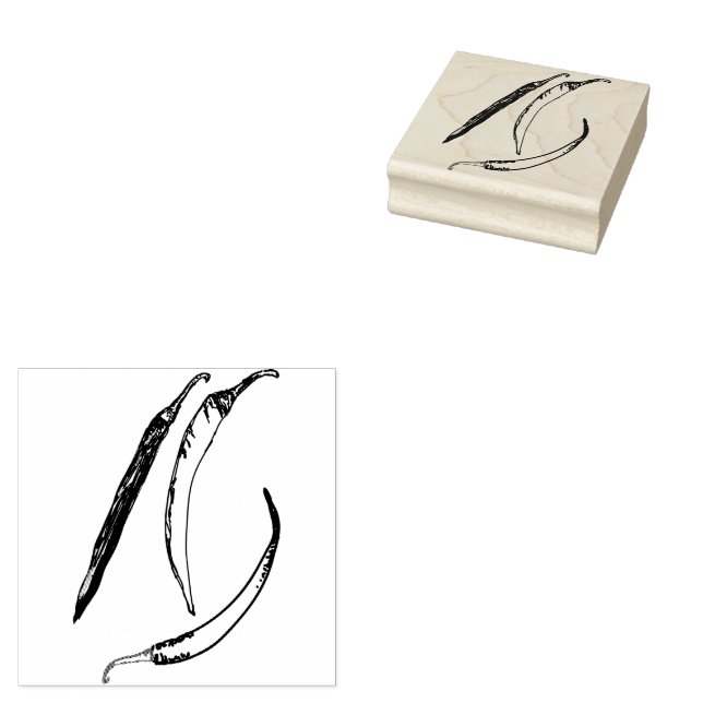 Carimbo De Borracha Pimentos quentes (Carimbado)