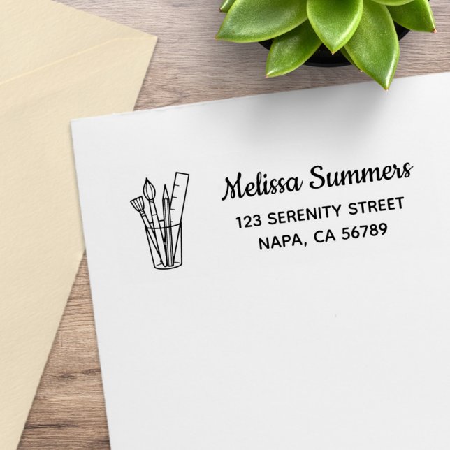 Carimbo De Borracha Pincel Lápis Régua Arte Suprimentos de Artesanato  (Criador carregado)