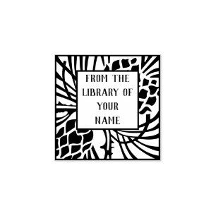 Carimbo De Borracha Pine Tree Bookplate