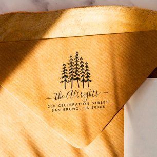 Carimbo De Borracha Pines Nome Personalizado da Família Nome Assinatur