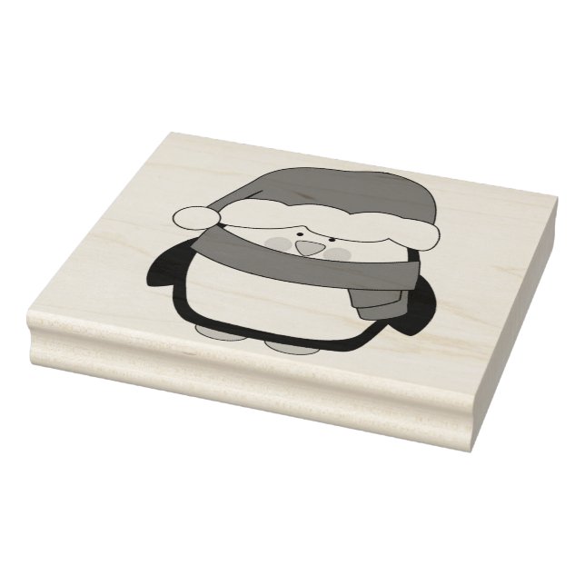 Carimbo de borracha - Pinguim de Natal