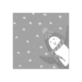 Carimbo De Borracha Pinguim Feriado